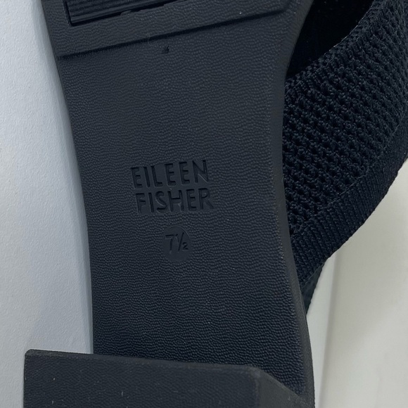 Eileen Fisher Stretch Fabric Block Heel Sandals minimalist luxury mature - Picture 10 of 12